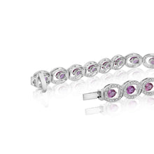 Load image into Gallery viewer, Pink Sapphire & Diamond Bracelet