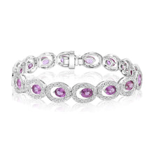 Load image into Gallery viewer, Pink Sapphire & Diamond Bracelet