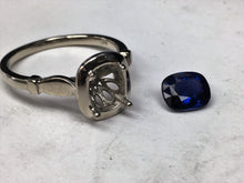 Load image into Gallery viewer, Blue Sapphire & Diamond Ladies Ring
