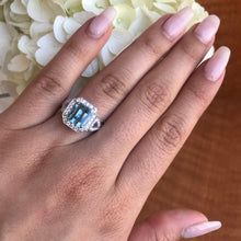 Load image into Gallery viewer, Aquamarine Diamond Ring