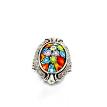 Load image into Gallery viewer, Murano Glass CZ Oval Ring