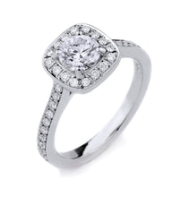 Load image into Gallery viewer, Platinum Diamond Engagement Ring