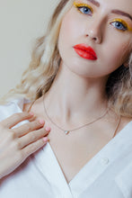 Load image into Gallery viewer, Bezel Heart Platinum Diamond Necklace