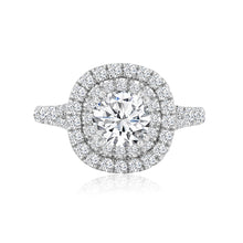 Load image into Gallery viewer, Double Halo Diamond Engagement Ring
