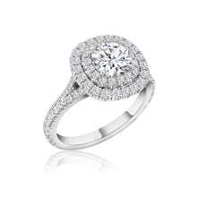 Load image into Gallery viewer, Double Halo Diamond Engagement Ring