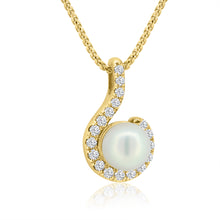 Load image into Gallery viewer, Japanese Akoya Diamond Pendant