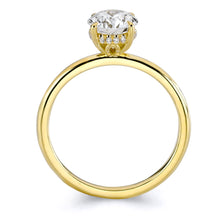Load image into Gallery viewer, Hidden Halo Round Brilliant Center Diamond Ring