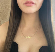 Load image into Gallery viewer, Custom Arabic Name Necklace Set in 14K Yellow Gold