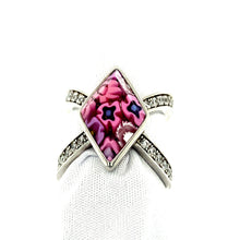 Load image into Gallery viewer, Murano Glass CZ Ring
