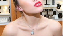 Load image into Gallery viewer, Australian Opal & Diamond Necklace