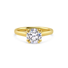 Load image into Gallery viewer, Round Brilliant Lab Grown Diamond Solitaire Ring set in 14K Yellow Gold
