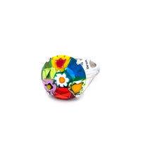 Load image into Gallery viewer, Murano Glass Silver Ring
