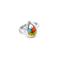 Load image into Gallery viewer, Murano Glass Silver Ring
