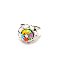 Load image into Gallery viewer, Murano Glass Silver Ring

