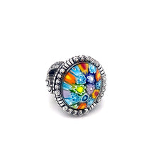 Load image into Gallery viewer, Murano Glass Silver Ring
