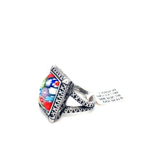 Load image into Gallery viewer, Murano Glass Silver Ring
