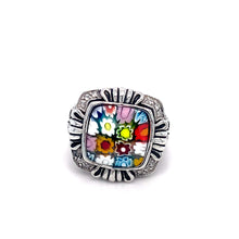 Load image into Gallery viewer, Murano Glass Silver Ring
