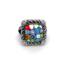 Load image into Gallery viewer, Murano Glass Silver Ring
