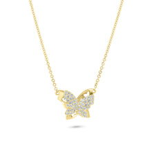 Load image into Gallery viewer, Pave Set 3-D Butterfly Diamond Necklace
