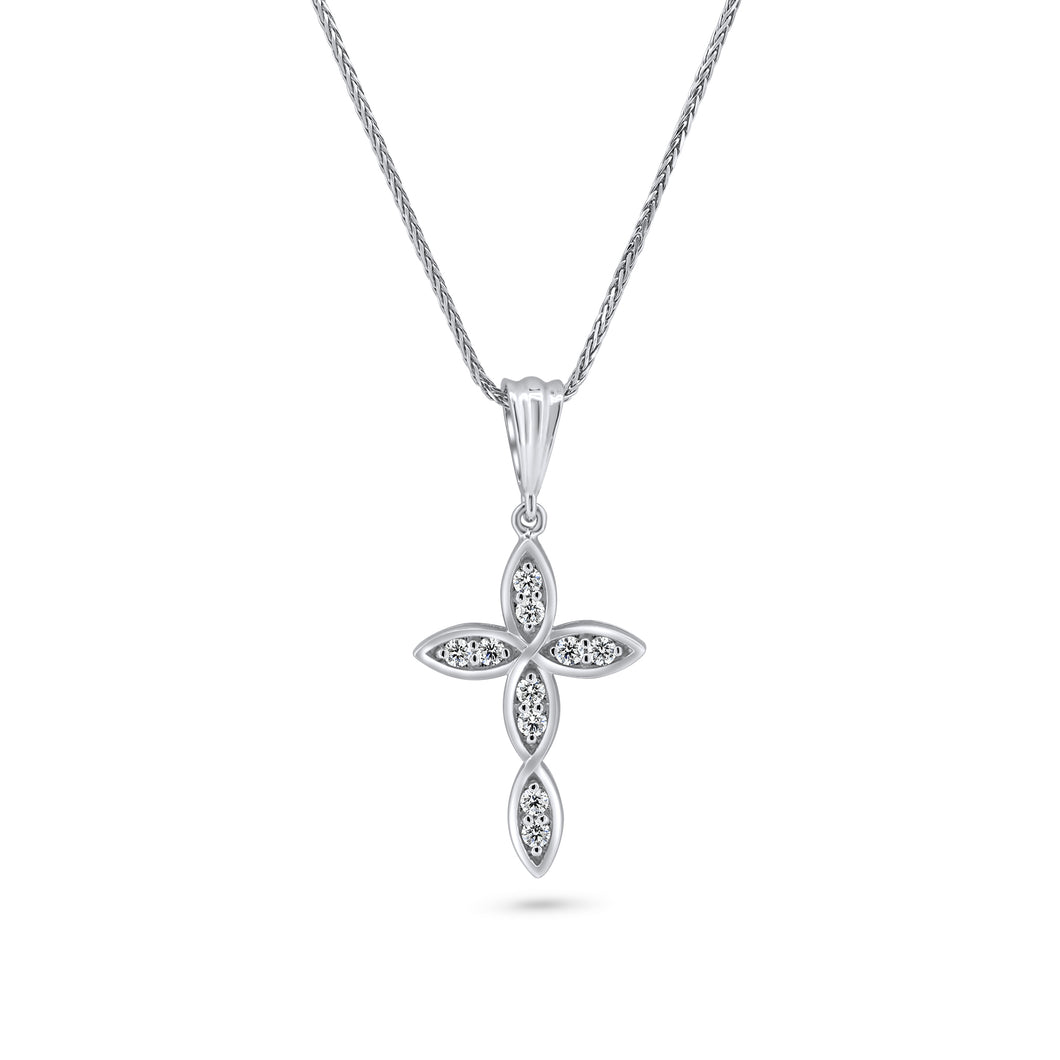 Infinity Diamond Cross Necklace