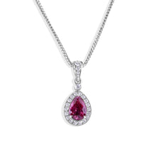 Load image into Gallery viewer, Diamonds &amp; Pink Sapphire Necklace

