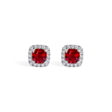 Load image into Gallery viewer, Exquisite Ruby &amp; Diamond Earrings

