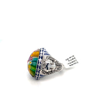 Load image into Gallery viewer, Murano Glass Silver Ring
