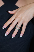 Load image into Gallery viewer, Zambian Emerald &amp; Diamond Bands.
