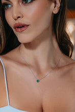 Load image into Gallery viewer, Zambian Emerald Clover Necklace
