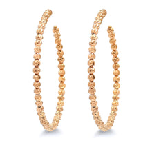 Load image into Gallery viewer, Fancy Rose Gold Hoop Earrings
