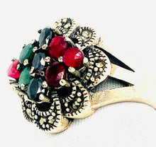 Load image into Gallery viewer, Sterling Silver And Multi Precious Stone Ring
