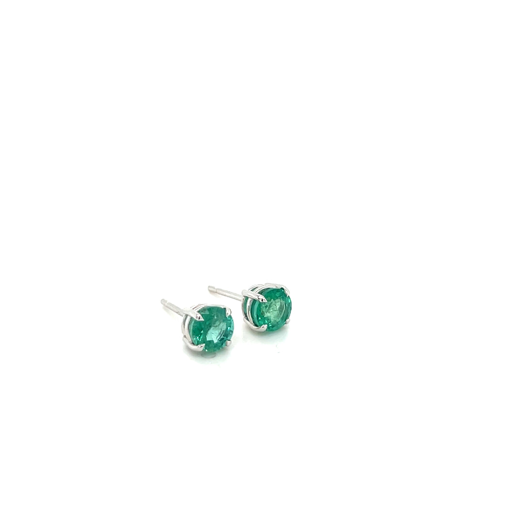 Zambian Emerald Studs
