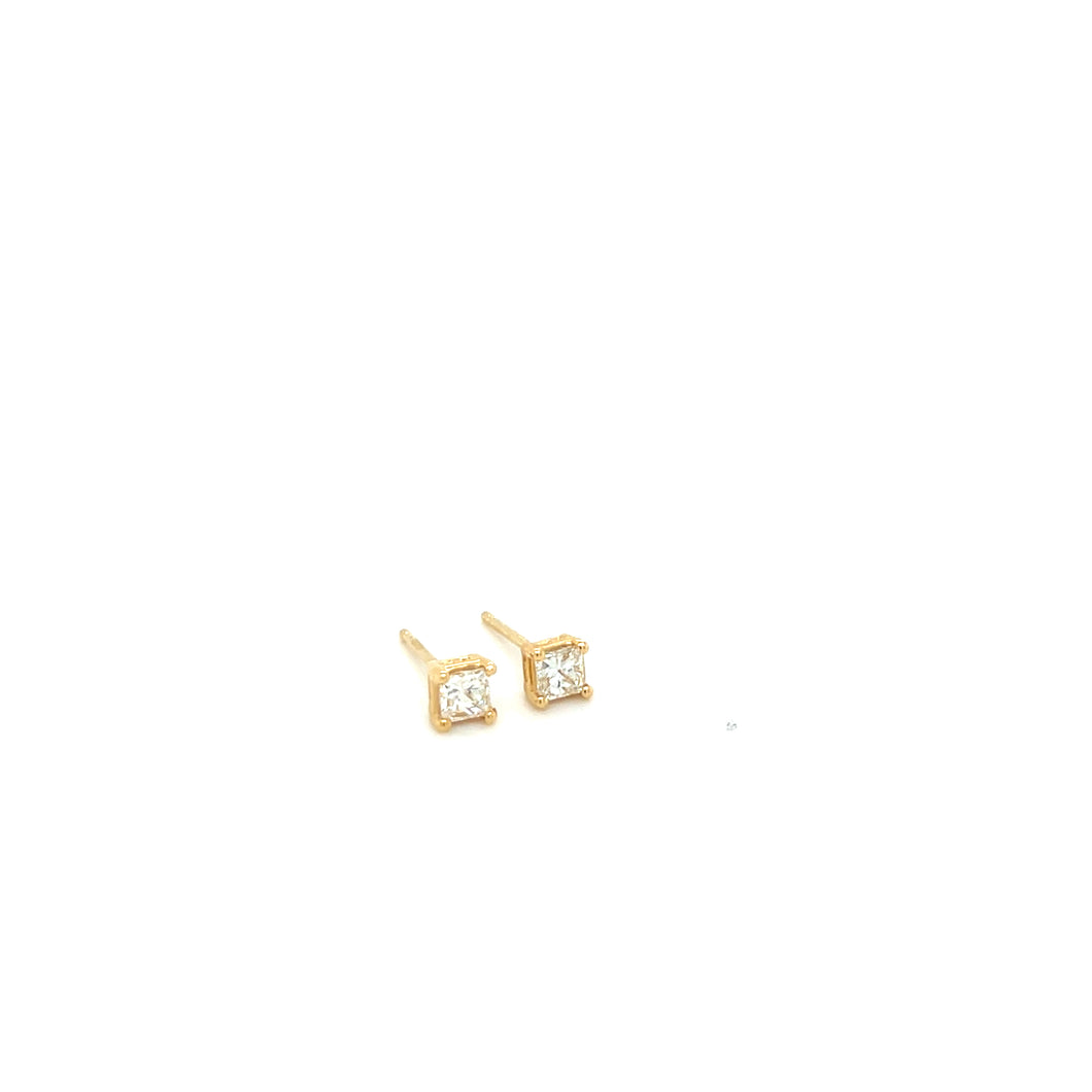 Princess Cut Diamond Studs