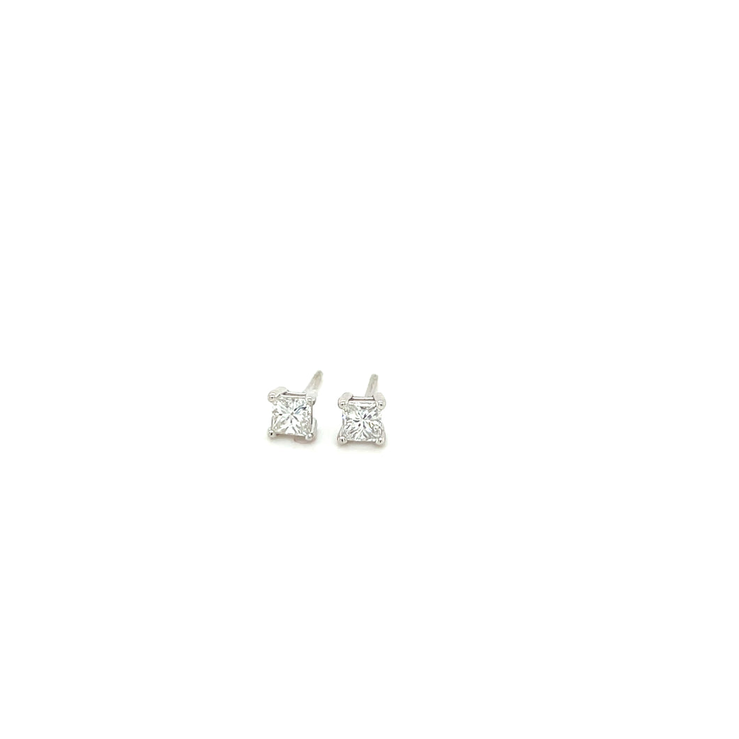 Princess Cut Diamond Studs