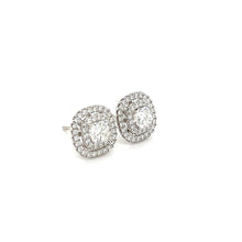 Load image into Gallery viewer, Double Halo Diamond Studs

