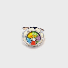Load and play video in Gallery viewer, Murano Glass Silver Ring
