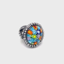 Load and play video in Gallery viewer, Murano Glass Silver Ring
