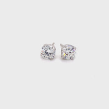 Load and play video in Gallery viewer, Lab Grown Diamond Studs set in 14K White Gold
