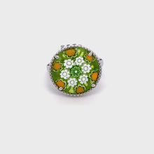 Load and play video in Gallery viewer, Murano Glass Silver Ring
