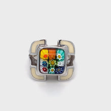 Load and play video in Gallery viewer, Murano Glass Silver Ring

