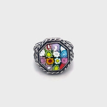 Load and play video in Gallery viewer, Murano Glass Silver Ring
