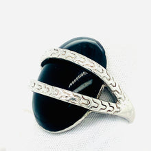 Load image into Gallery viewer, Sterling Silver And Onyx Cocktail Ring
