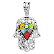 Load image into Gallery viewer, Murano Hamsa Pendant
