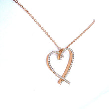 Load image into Gallery viewer, Rose Gold Diamond Heart Necklace
