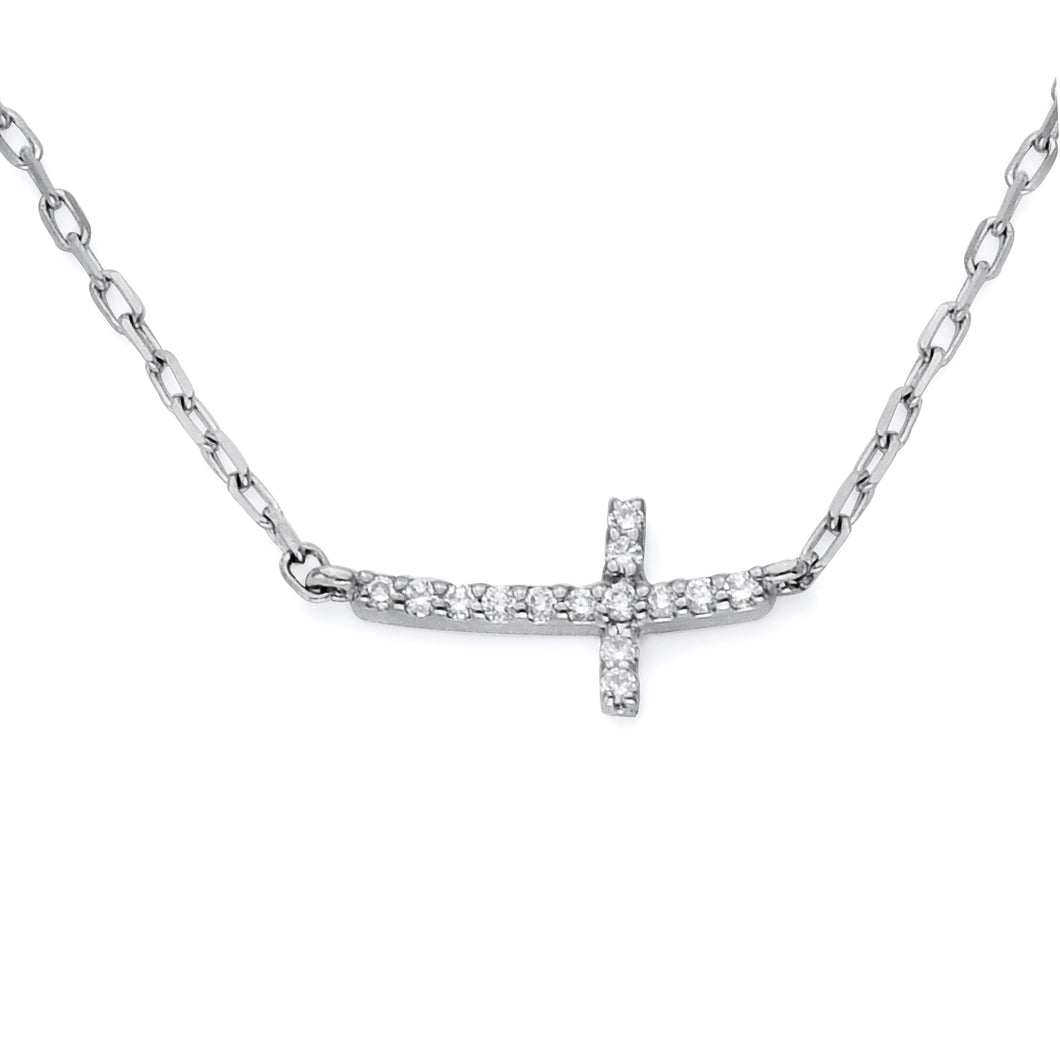 Small Cross Diamond Necklace