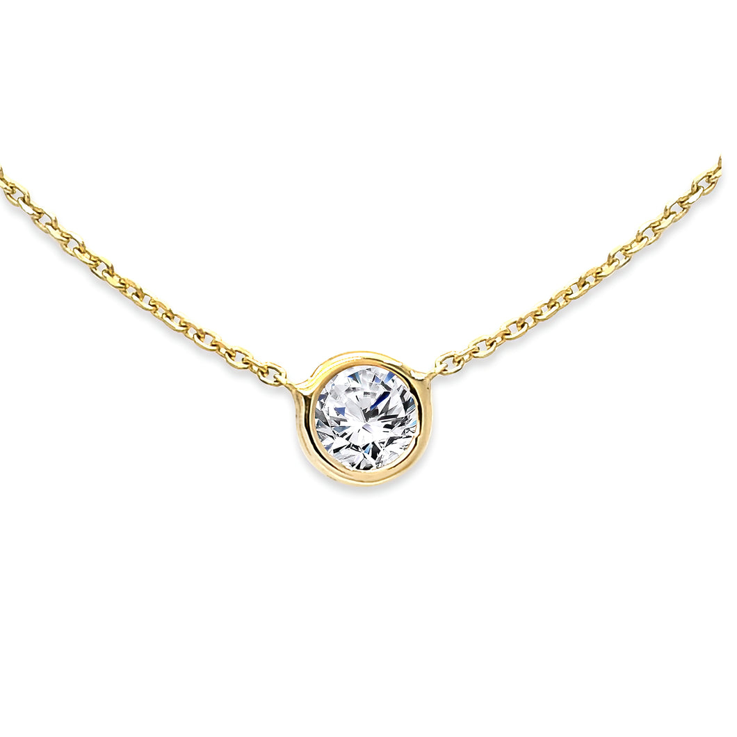 Bezel Diamond Necklace