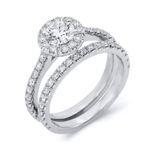 Load image into Gallery viewer, Platinum Engagement Ring &amp; Wedding Band
