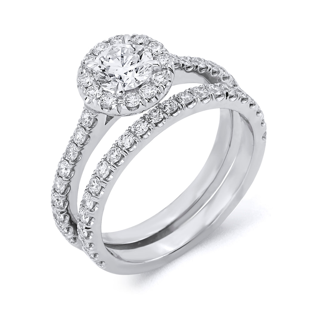 Platinum Engagement Ring & Wedding Band