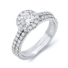 Load image into Gallery viewer, Platinum Engagement Ring &amp; Wedding Band

