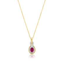 Load image into Gallery viewer, Ruby Diamond Pendant
